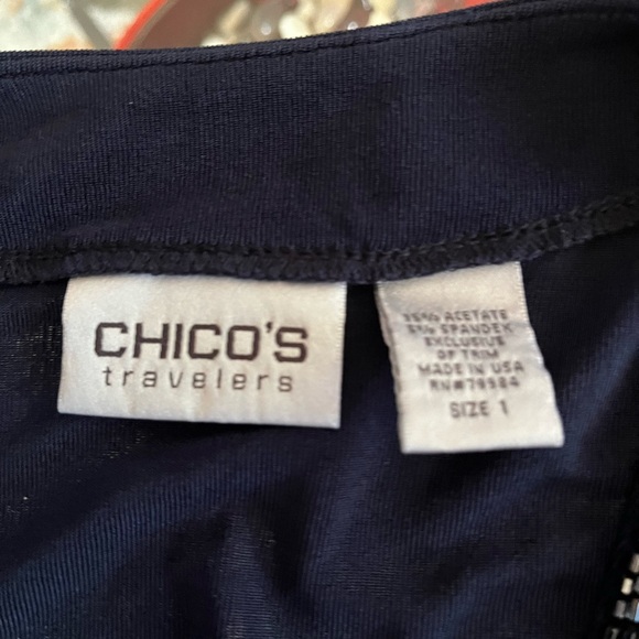 Chicos Travelers Collection Dressy Sequin Top. Chicos’ Size 1 - Picture 3 of 3